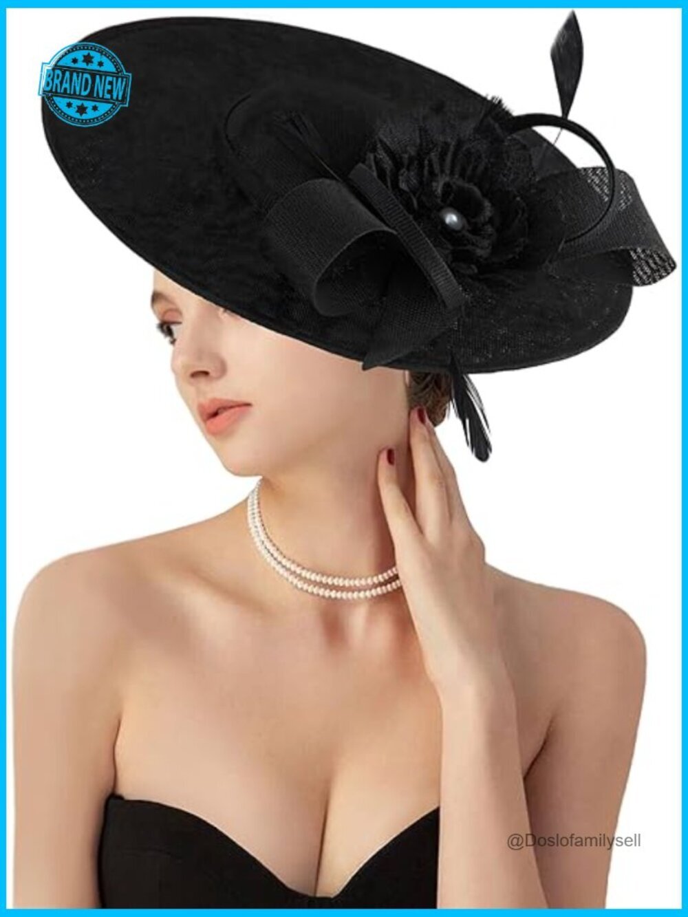 Linen Derby Fascinator Hat Handmade Feather Headpiece Vintage Church Wedding